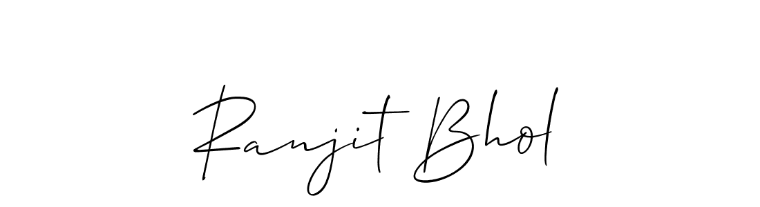 Make a short Ranjit Bhol signature style. Manage your documents anywhere anytime using Allison_Script. Create and add eSignatures, submit forms, share and send files easily. Ranjit Bhol signature style 2 images and pictures png