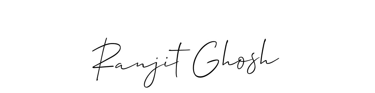 How to make Ranjit Ghosh name signature. Use Allison_Script style for creating short signs online. This is the latest handwritten sign. Ranjit Ghosh signature style 2 images and pictures png