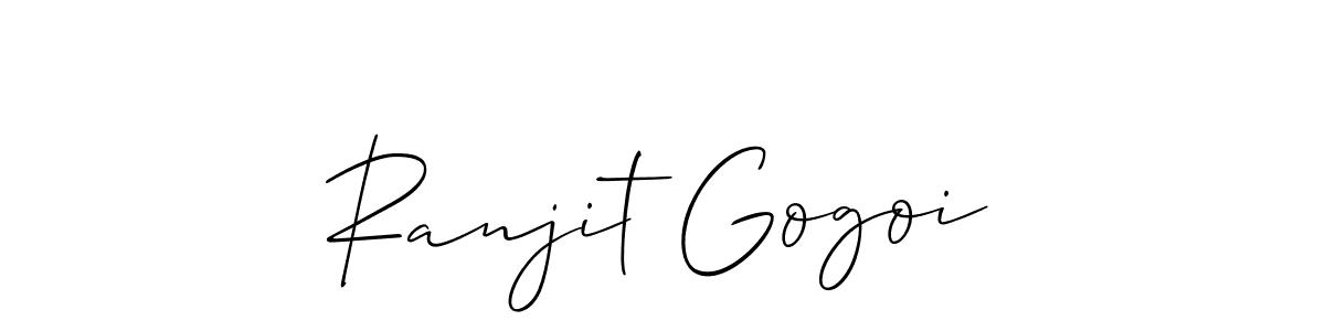 It looks lik you need a new signature style for name Ranjit Gogoi. Design unique handwritten (Allison_Script) signature with our free signature maker in just a few clicks. Ranjit Gogoi signature style 2 images and pictures png