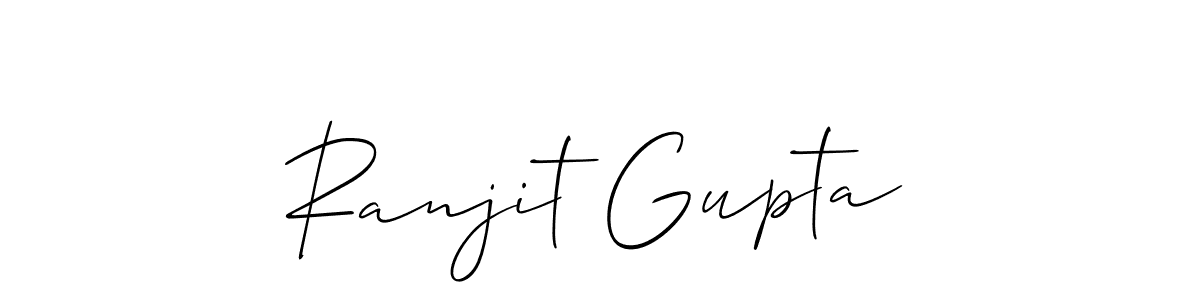 The best way (Allison_Script) to make a short signature is to pick only two or three words in your name. The name Ranjit Gupta include a total of six letters. For converting this name. Ranjit Gupta signature style 2 images and pictures png