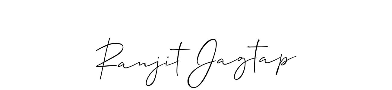How to make Ranjit Jagtap name signature. Use Allison_Script style for creating short signs online. This is the latest handwritten sign. Ranjit Jagtap signature style 2 images and pictures png