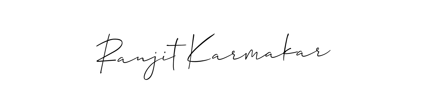 Make a beautiful signature design for name Ranjit Karmakar. With this signature (Allison_Script) style, you can create a handwritten signature for free. Ranjit Karmakar signature style 2 images and pictures png