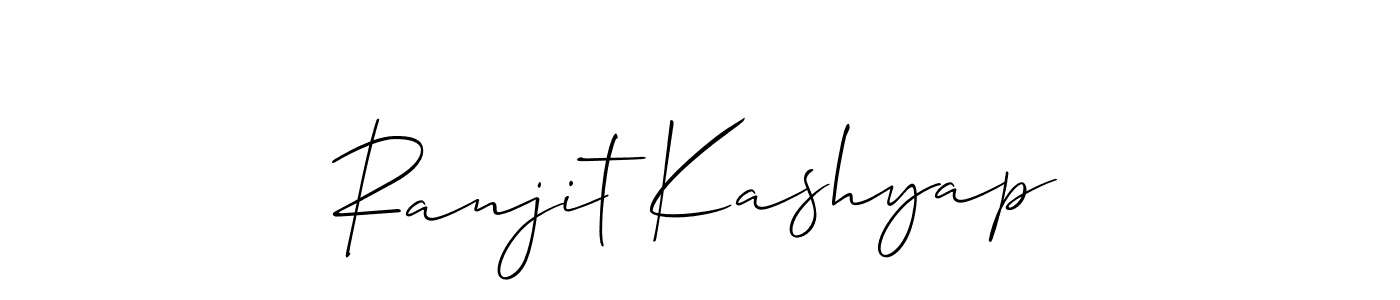 Allison_Script is a professional signature style that is perfect for those who want to add a touch of class to their signature. It is also a great choice for those who want to make their signature more unique. Get Ranjit Kashyap name to fancy signature for free. Ranjit Kashyap signature style 2 images and pictures png