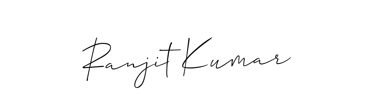 Create a beautiful signature design for name Ranjit Kumar. With this signature (Allison_Script) fonts, you can make a handwritten signature for free. Ranjit Kumar signature style 2 images and pictures png
