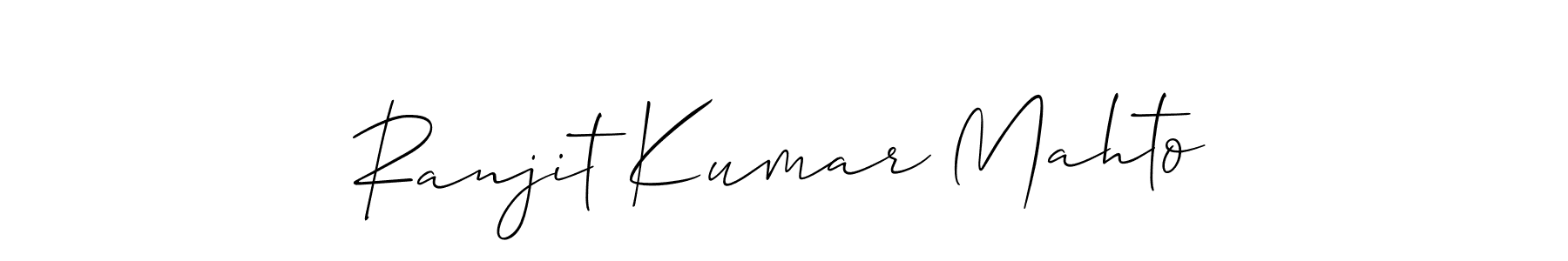 Ranjit Kumar Mahto stylish signature style. Best Handwritten Sign (Allison_Script) for my name. Handwritten Signature Collection Ideas for my name Ranjit Kumar Mahto. Ranjit Kumar Mahto signature style 2 images and pictures png