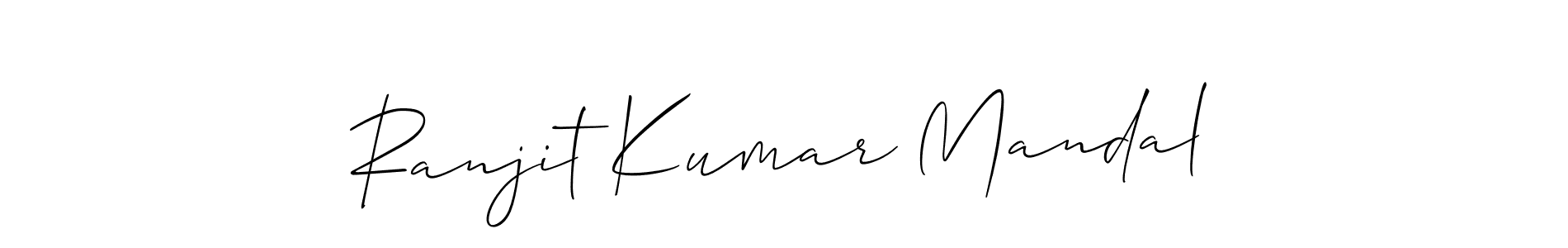 This is the best signature style for the Ranjit Kumar Mandal name. Also you like these signature font (Allison_Script). Mix name signature. Ranjit Kumar Mandal signature style 2 images and pictures png