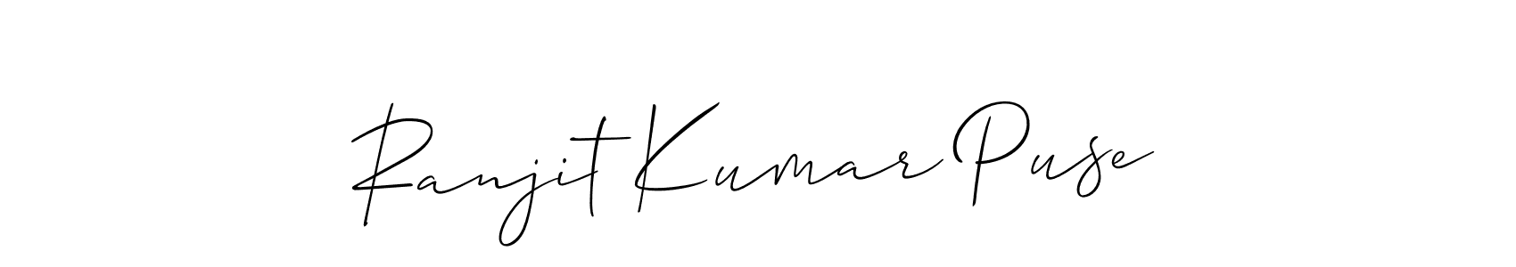 Also You can easily find your signature by using the search form. We will create Ranjit Kumar Puse name handwritten signature images for you free of cost using Allison_Script sign style. Ranjit Kumar Puse signature style 2 images and pictures png
