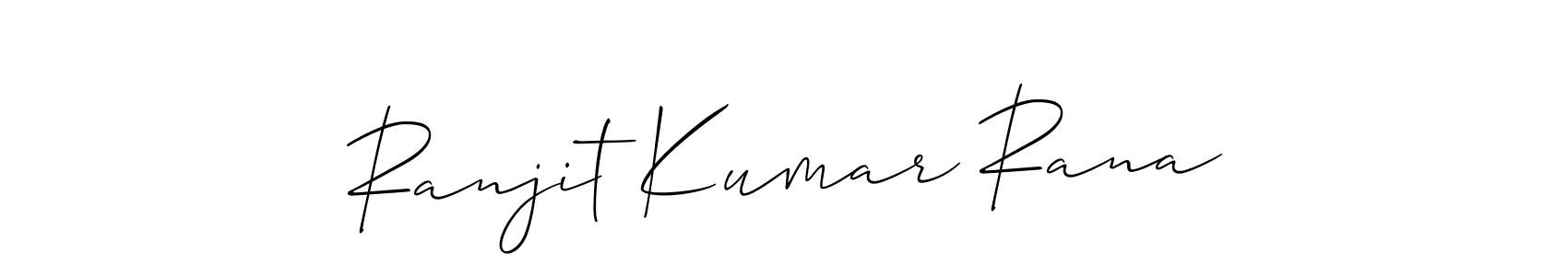 Allison_Script is a professional signature style that is perfect for those who want to add a touch of class to their signature. It is also a great choice for those who want to make their signature more unique. Get Ranjit Kumar Rana name to fancy signature for free. Ranjit Kumar Rana signature style 2 images and pictures png