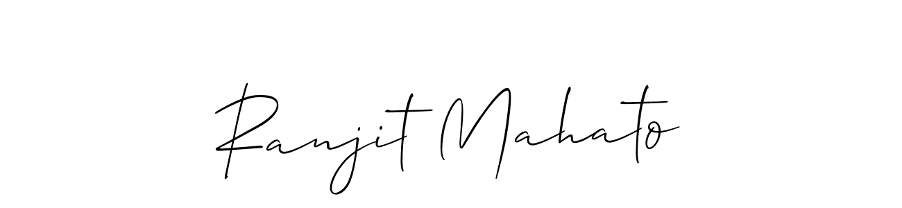 Create a beautiful signature design for name Ranjit Mahato. With this signature (Allison_Script) fonts, you can make a handwritten signature for free. Ranjit Mahato signature style 2 images and pictures png