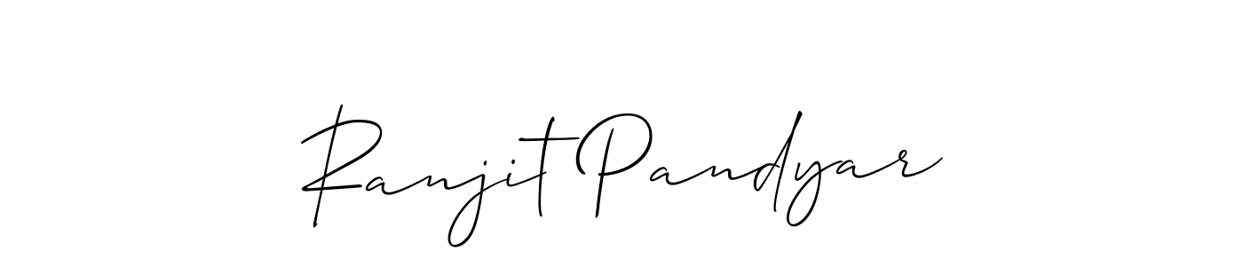Create a beautiful signature design for name Ranjit Pandyar. With this signature (Allison_Script) fonts, you can make a handwritten signature for free. Ranjit Pandyar signature style 2 images and pictures png