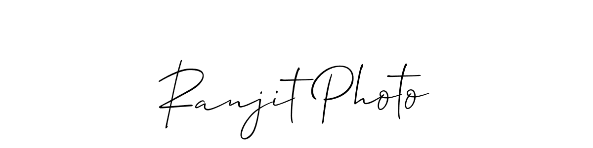 The best way (Allison_Script) to make a short signature is to pick only two or three words in your name. The name Ranjit Photo include a total of six letters. For converting this name. Ranjit Photo signature style 2 images and pictures png