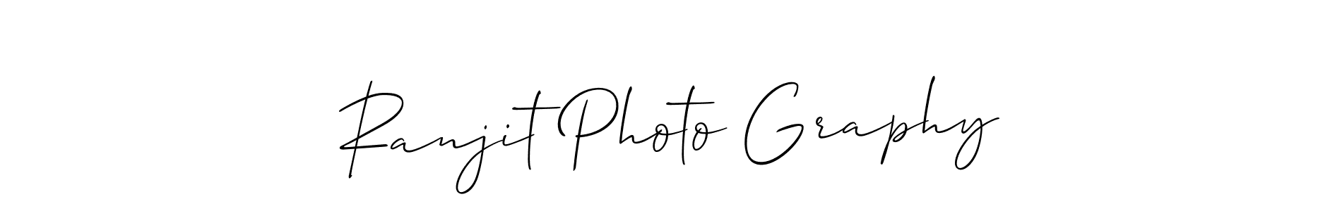 if you are searching for the best signature style for your name Ranjit Photo Graphy. so please give up your signature search. here we have designed multiple signature styles  using Allison_Script. Ranjit Photo Graphy signature style 2 images and pictures png