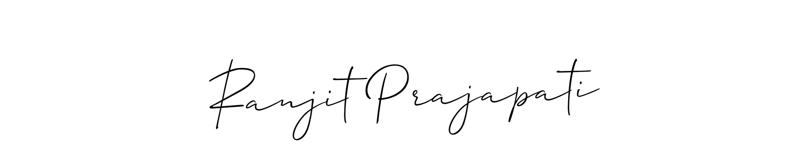 This is the best signature style for the Ranjit Prajapati name. Also you like these signature font (Allison_Script). Mix name signature. Ranjit Prajapati signature style 2 images and pictures png