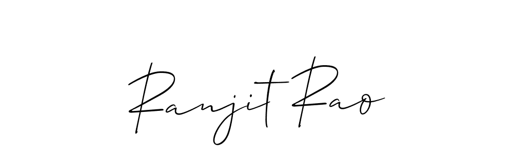 Make a beautiful signature design for name Ranjit Rao. With this signature (Allison_Script) style, you can create a handwritten signature for free. Ranjit Rao signature style 2 images and pictures png