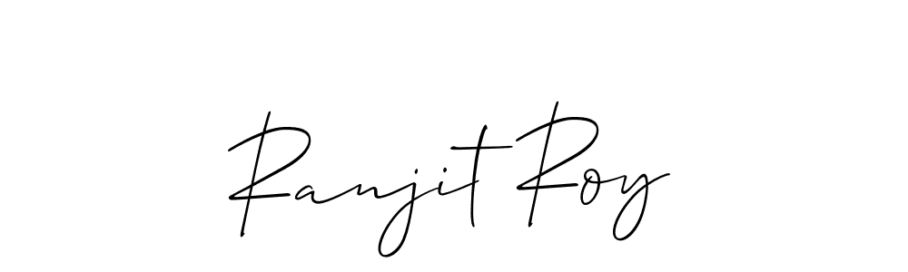 Use a signature maker to create a handwritten signature online. With this signature software, you can design (Allison_Script) your own signature for name Ranjit Roy. Ranjit Roy signature style 2 images and pictures png