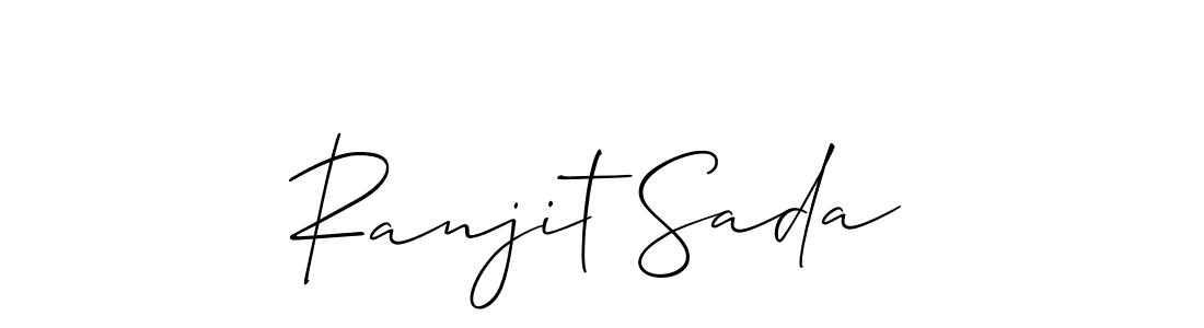 Make a beautiful signature design for name Ranjit Sada. With this signature (Allison_Script) style, you can create a handwritten signature for free. Ranjit Sada signature style 2 images and pictures png