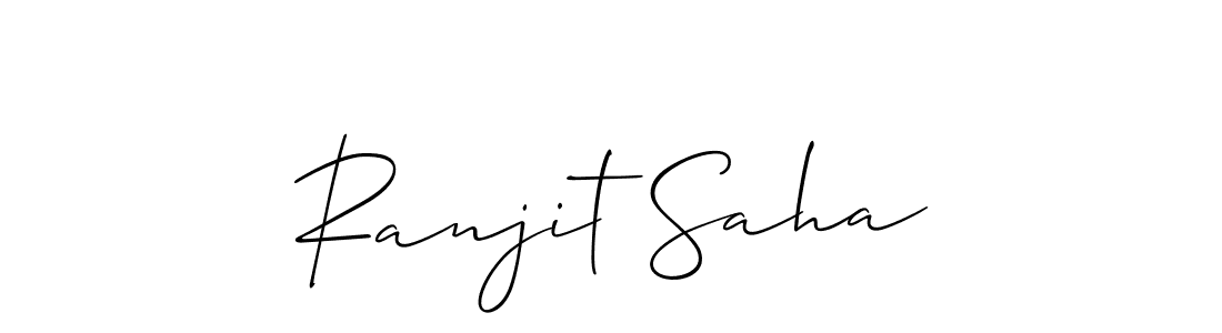Create a beautiful signature design for name Ranjit Saha. With this signature (Allison_Script) fonts, you can make a handwritten signature for free. Ranjit Saha signature style 2 images and pictures png
