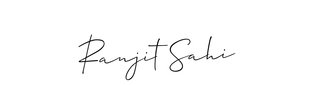 Use a signature maker to create a handwritten signature online. With this signature software, you can design (Allison_Script) your own signature for name Ranjit Sahi. Ranjit Sahi signature style 2 images and pictures png