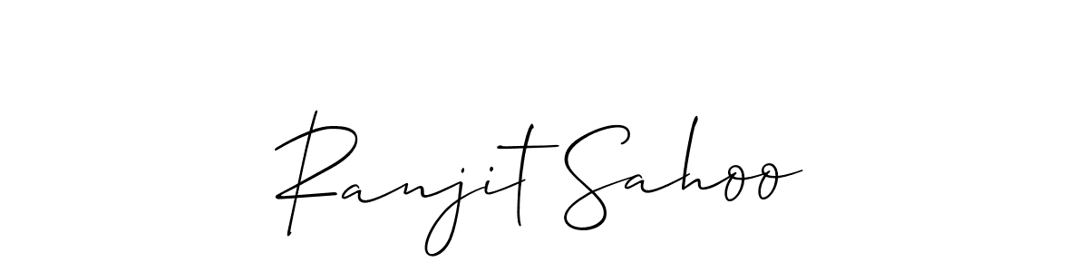 The best way (Allison_Script) to make a short signature is to pick only two or three words in your name. The name Ranjit Sahoo include a total of six letters. For converting this name. Ranjit Sahoo signature style 2 images and pictures png