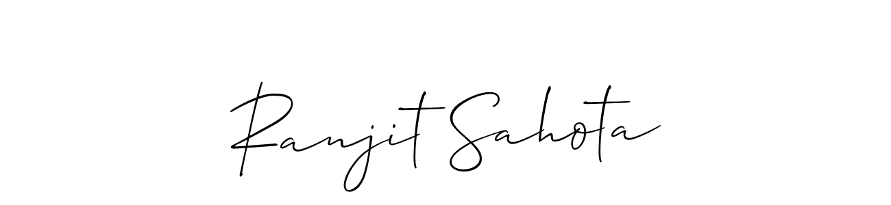 Make a beautiful signature design for name Ranjit Sahota. With this signature (Allison_Script) style, you can create a handwritten signature for free. Ranjit Sahota signature style 2 images and pictures png