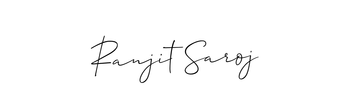How to make Ranjit Saroj name signature. Use Allison_Script style for creating short signs online. This is the latest handwritten sign. Ranjit Saroj signature style 2 images and pictures png