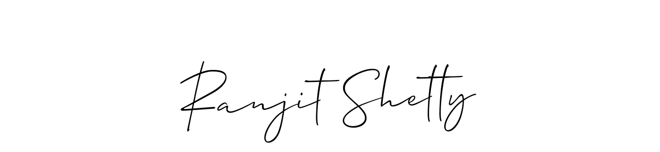Use a signature maker to create a handwritten signature online. With this signature software, you can design (Allison_Script) your own signature for name Ranjit Shetty. Ranjit Shetty signature style 2 images and pictures png
