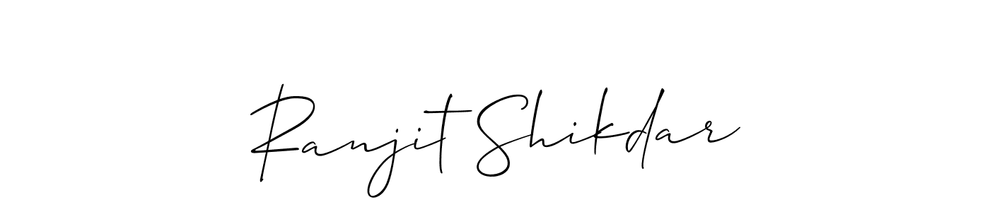 Make a short Ranjit Shikdar signature style. Manage your documents anywhere anytime using Allison_Script. Create and add eSignatures, submit forms, share and send files easily. Ranjit Shikdar signature style 2 images and pictures png