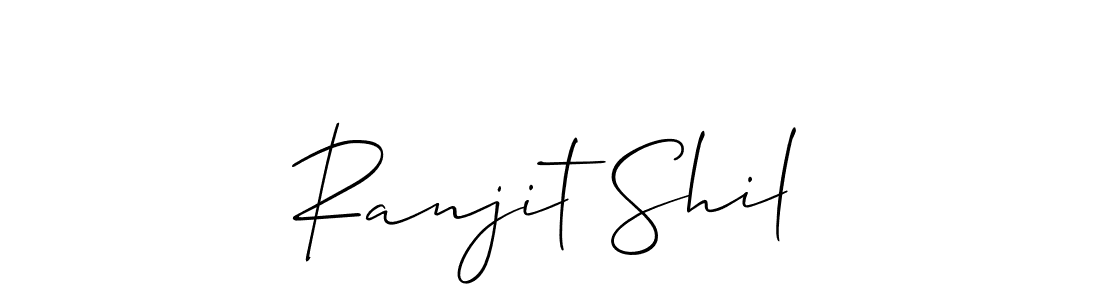 Create a beautiful signature design for name Ranjit Shil. With this signature (Allison_Script) fonts, you can make a handwritten signature for free. Ranjit Shil signature style 2 images and pictures png