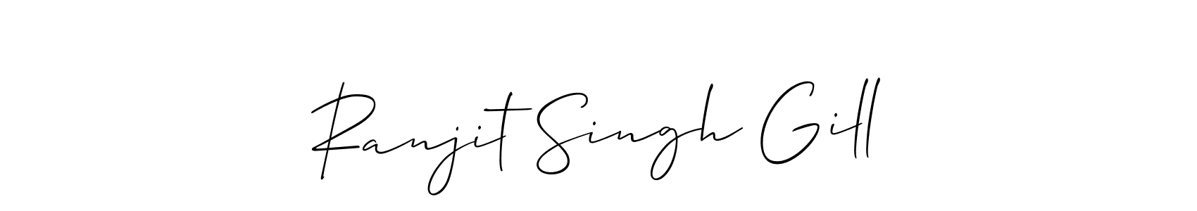 Create a beautiful signature design for name Ranjit Singh Gill. With this signature (Allison_Script) fonts, you can make a handwritten signature for free. Ranjit Singh Gill signature style 2 images and pictures png