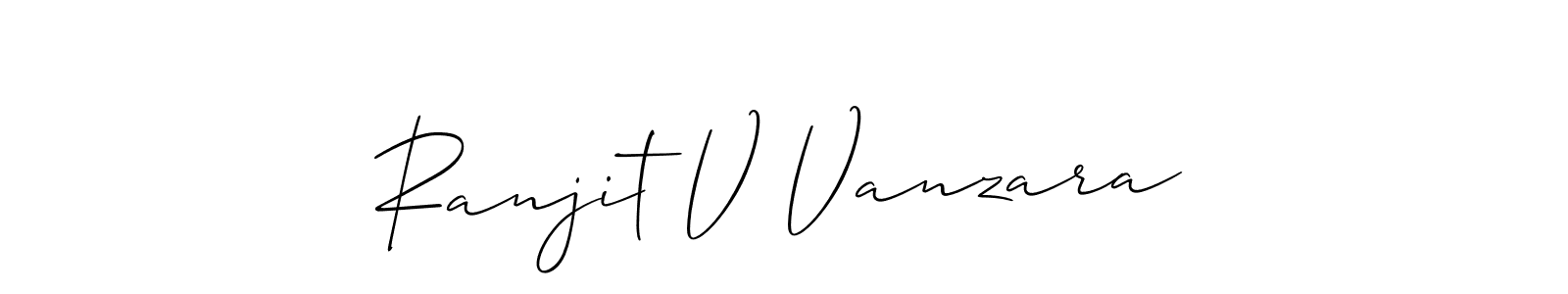 Similarly Allison_Script is the best handwritten signature design. Signature creator online .You can use it as an online autograph creator for name Ranjit V Vanzara. Ranjit V Vanzara signature style 2 images and pictures png