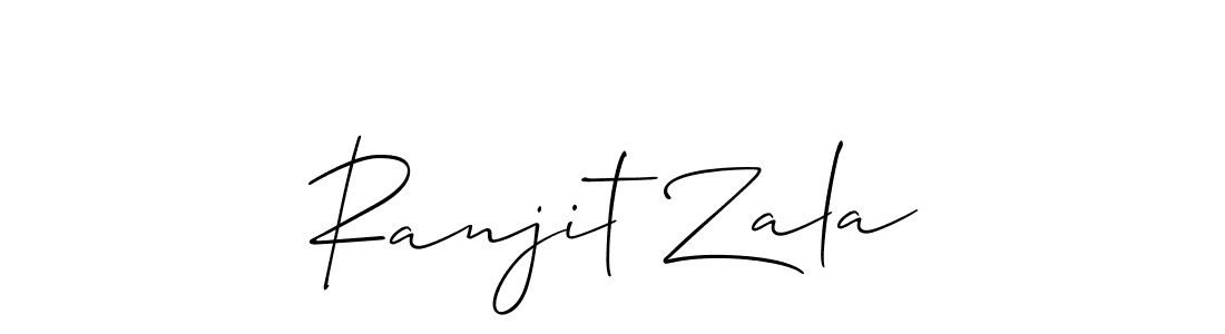 Create a beautiful signature design for name Ranjit Zala. With this signature (Allison_Script) fonts, you can make a handwritten signature for free. Ranjit Zala signature style 2 images and pictures png