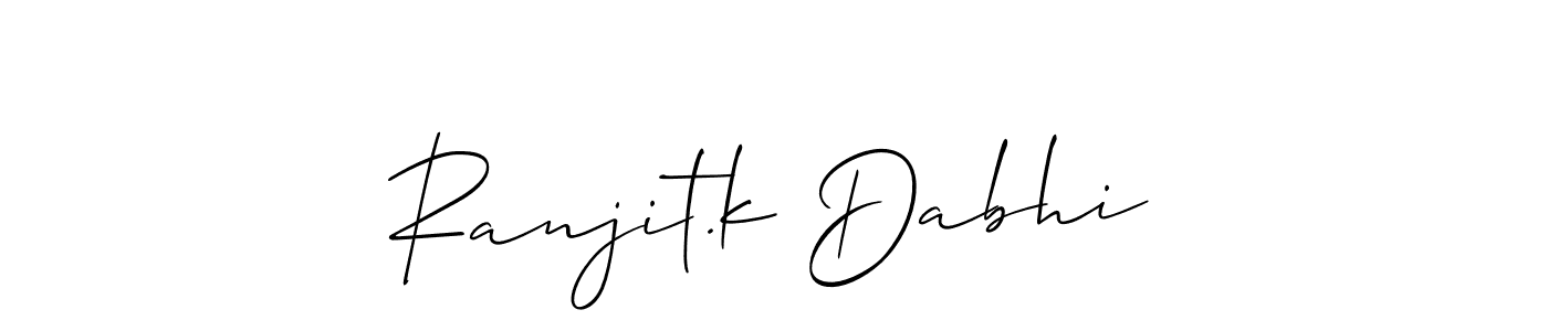 Also we have Ranjit.k Dabhi name is the best signature style. Create professional handwritten signature collection using Allison_Script autograph style. Ranjit.k Dabhi signature style 2 images and pictures png