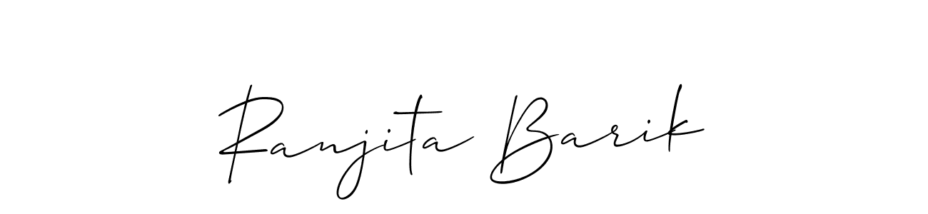 How to make Ranjita Barik signature? Allison_Script is a professional autograph style. Create handwritten signature for Ranjita Barik name. Ranjita Barik signature style 2 images and pictures png