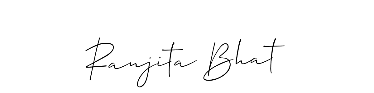 Ranjita Bhat stylish signature style. Best Handwritten Sign (Allison_Script) for my name. Handwritten Signature Collection Ideas for my name Ranjita Bhat. Ranjita Bhat signature style 2 images and pictures png