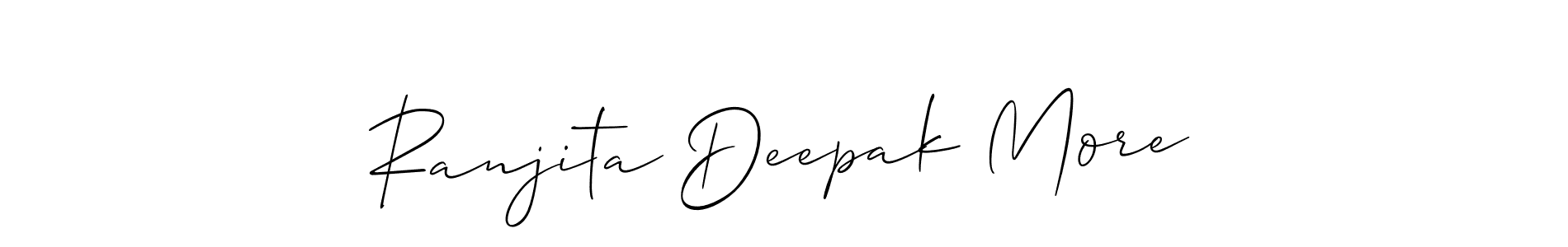 You can use this online signature creator to create a handwritten signature for the name Ranjita Deepak More. This is the best online autograph maker. Ranjita Deepak More signature style 2 images and pictures png