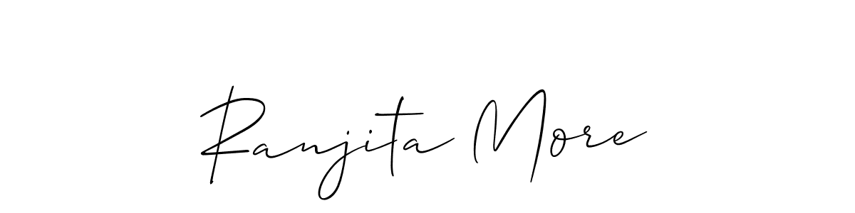 Also You can easily find your signature by using the search form. We will create Ranjita More name handwritten signature images for you free of cost using Allison_Script sign style. Ranjita More signature style 2 images and pictures png