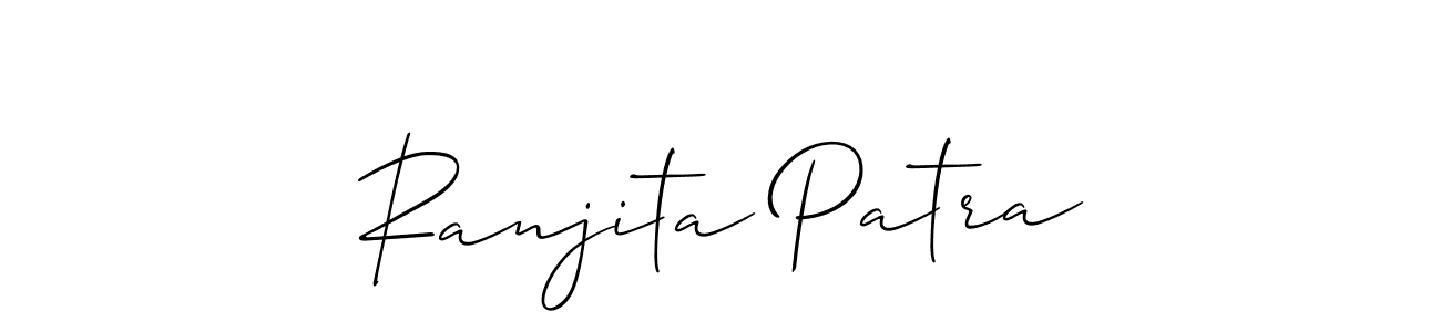 It looks lik you need a new signature style for name Ranjita Patra. Design unique handwritten (Allison_Script) signature with our free signature maker in just a few clicks. Ranjita Patra signature style 2 images and pictures png