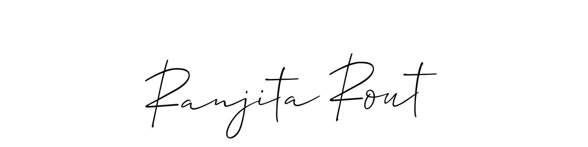 It looks lik you need a new signature style for name Ranjita Rout. Design unique handwritten (Allison_Script) signature with our free signature maker in just a few clicks. Ranjita Rout signature style 2 images and pictures png