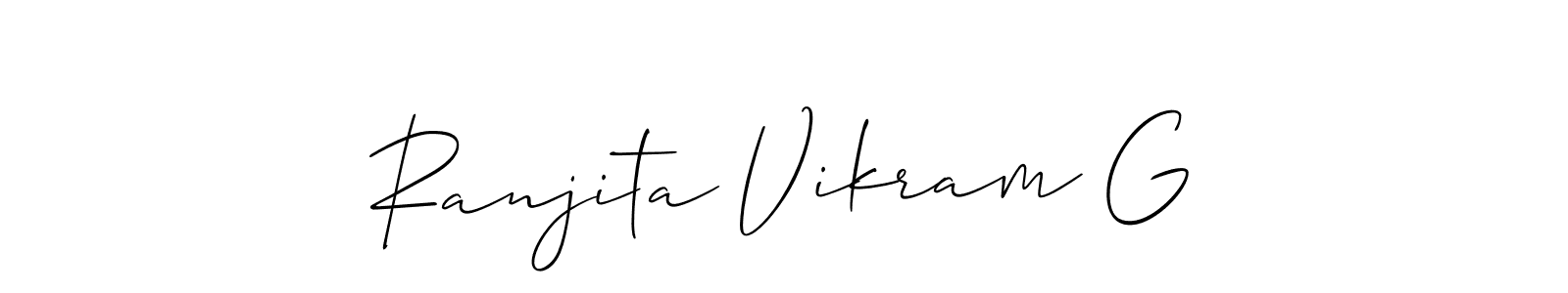 How to make Ranjita Vikram G signature? Allison_Script is a professional autograph style. Create handwritten signature for Ranjita Vikram G name. Ranjita Vikram G signature style 2 images and pictures png
