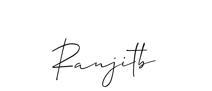 Make a beautiful signature design for name Ranjitb. With this signature (Allison_Script) style, you can create a handwritten signature for free. Ranjitb signature style 2 images and pictures png