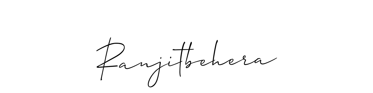 Ranjitbehera stylish signature style. Best Handwritten Sign (Allison_Script) for my name. Handwritten Signature Collection Ideas for my name Ranjitbehera. Ranjitbehera signature style 2 images and pictures png
