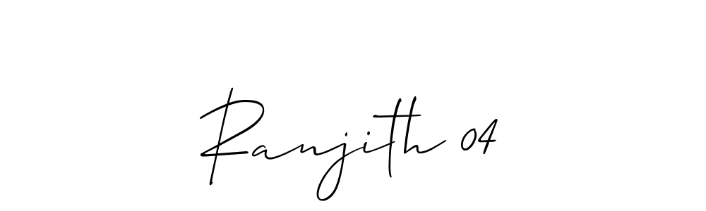 You should practise on your own different ways (Allison_Script) to write your name (Ranjith 04) in signature. don't let someone else do it for you. Ranjith 04 signature style 2 images and pictures png