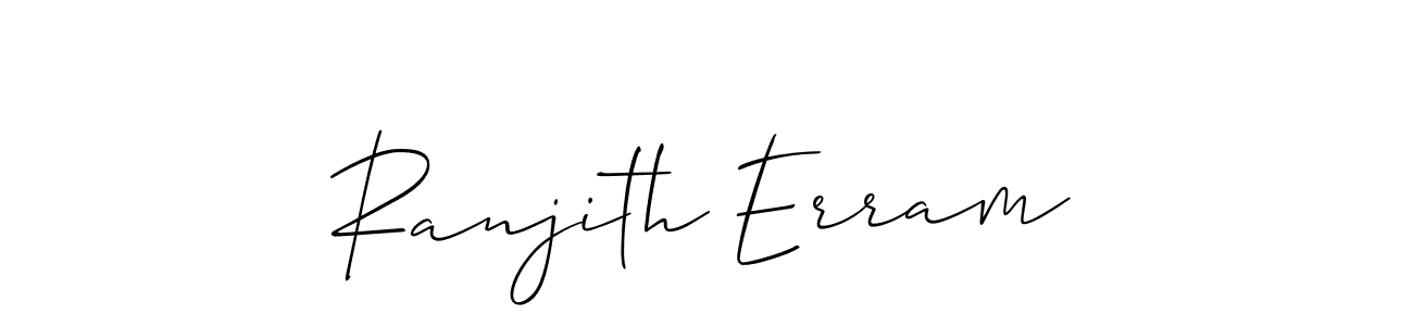 Similarly Allison_Script is the best handwritten signature design. Signature creator online .You can use it as an online autograph creator for name Ranjith Erram. Ranjith Erram signature style 2 images and pictures png