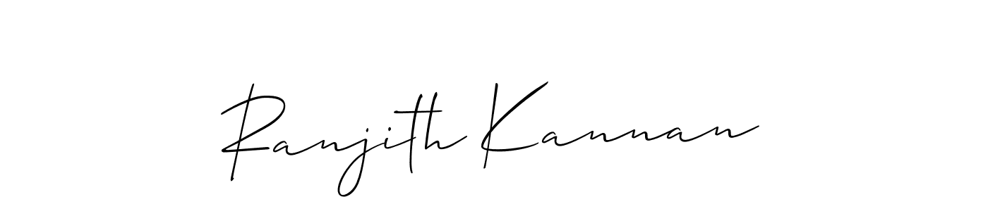 The best way (Allison_Script) to make a short signature is to pick only two or three words in your name. The name Ranjith Kannan include a total of six letters. For converting this name. Ranjith Kannan signature style 2 images and pictures png