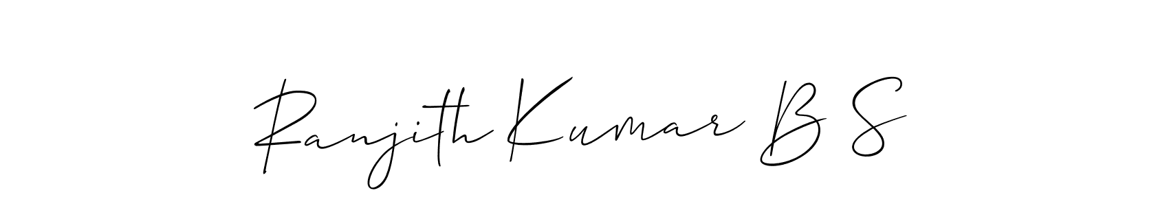 Similarly Allison_Script is the best handwritten signature design. Signature creator online .You can use it as an online autograph creator for name Ranjith Kumar B S. Ranjith Kumar B S signature style 2 images and pictures png