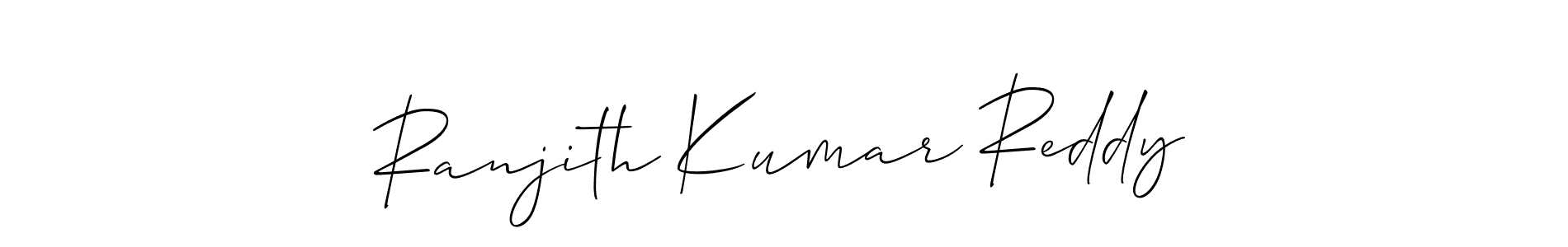 if you are searching for the best signature style for your name Ranjith Kumar Reddy. so please give up your signature search. here we have designed multiple signature styles  using Allison_Script. Ranjith Kumar Reddy signature style 2 images and pictures png