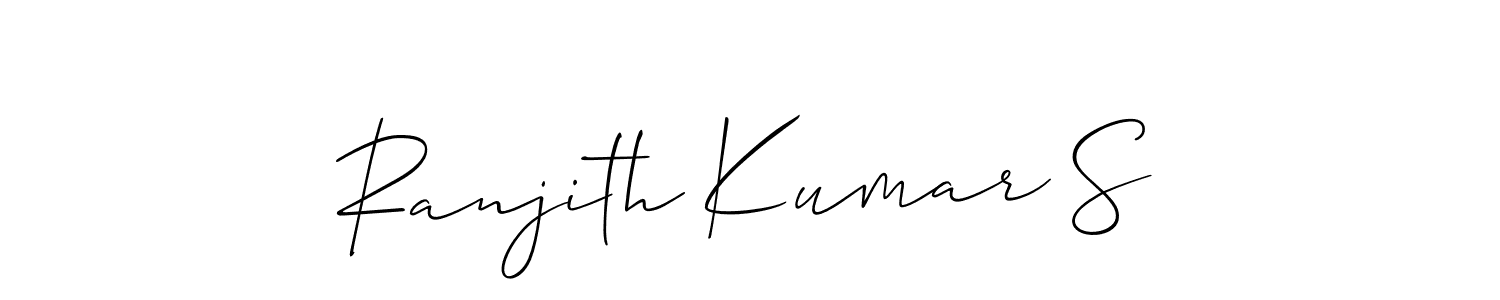 Also You can easily find your signature by using the search form. We will create Ranjith Kumar S name handwritten signature images for you free of cost using Allison_Script sign style. Ranjith Kumar S signature style 2 images and pictures png