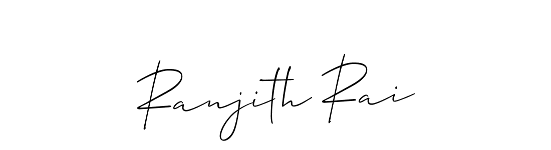 if you are searching for the best signature style for your name Ranjith Rai. so please give up your signature search. here we have designed multiple signature styles  using Allison_Script. Ranjith Rai signature style 2 images and pictures png