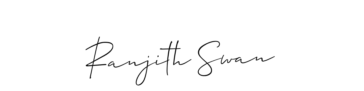 Similarly Allison_Script is the best handwritten signature design. Signature creator online .You can use it as an online autograph creator for name Ranjith Swan. Ranjith Swan signature style 2 images and pictures png