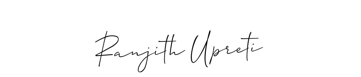 Use a signature maker to create a handwritten signature online. With this signature software, you can design (Allison_Script) your own signature for name Ranjith Upreti. Ranjith Upreti signature style 2 images and pictures png